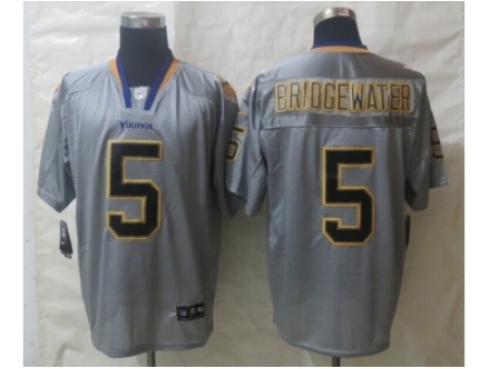 Nike Minnesota Vikings 5 Teddy Bridgewater grey Elite lights out NFL Jersey