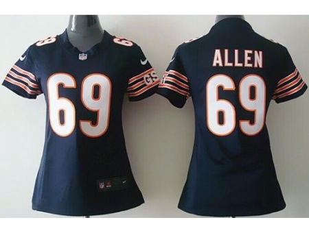 Women Nike Chicago Bears #69 Jared Allen Blue NFL Jerseys