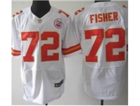 Nike Kansas City Chiefs 72 Eric Fisher White Elite NFL Jersey