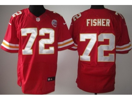 Nike Kansas City Chiefs 72 Eric Fisher Red Elite NFL Jersey