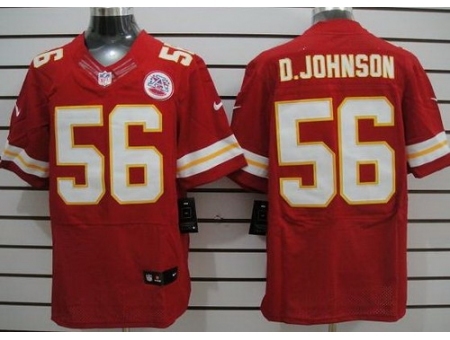 Nike Kansas City Chiefs 56 Derrick Johnson Red Elite NFL Jersey