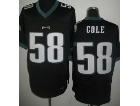 Nike Philadelphia Eagles 58 Trent Cole Black Elite NFL Jersey