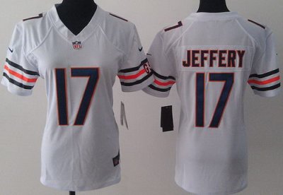 Women Nike Chicago Bears 17 Alshon Jeffery White LIMITED Jerseys