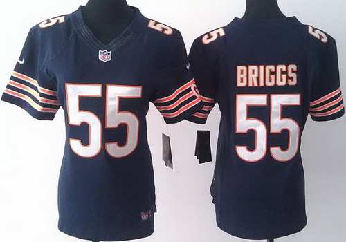 Women Nike Chicago Bears 55 Lance Briggs Blue LIMITED Jerseys