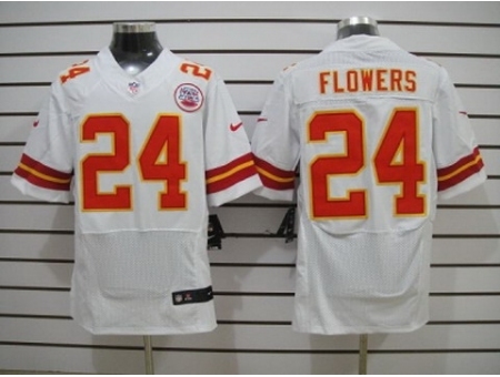 Nike Kansas City Chiefs 24 Brandon Flowers White Eilte NFL Jerse