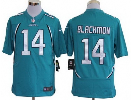 Nike Jacksonville Jaguars 14 Justin Blackmon Green Game NFL Jersey