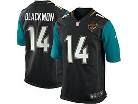 Nike Jacksonville Jaguars 14 Justin Blackmon Black Game NFL Jersey