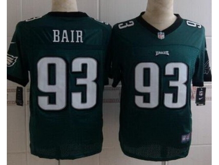 Nike Philadelphia Eagles 93 Brandon Bair Green Elite NFL Jersey