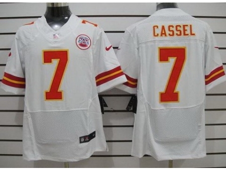 Nike Kansas City Chiefs 7 Matt Cassel White Elite NFL Jersey