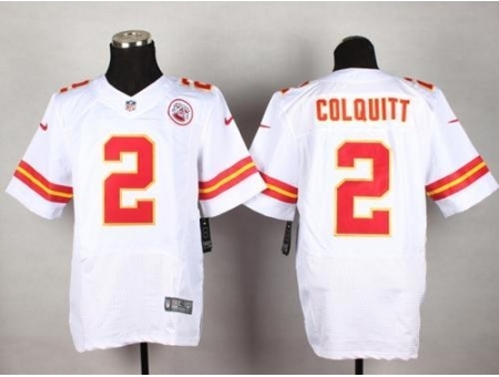 Nike Kansas City Chiefs 2 Dustin Colquitt White Elite NFL Jersey