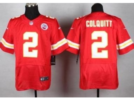 Nike Kansas City Chiefs 2 Dustin Colquitt Red Elite NFL Jersey