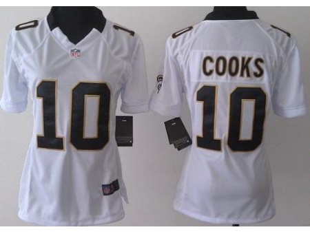 Women Nike New Orleans Saints Brandin Cooks #10 White Jerseys