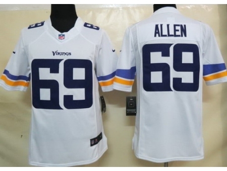 Nike Minnesota Vikings 69 Jared Allen White Limited NFL Jersey