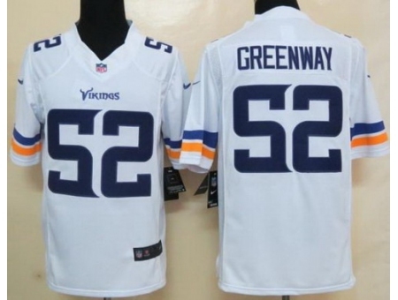 Nike Minnesota Vikings 52 Chad Greenway White Limited NFL Jersey