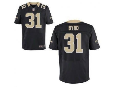 Nike New Orleans Saints 31 Jairus Byrd Black Elite NFL Jersey