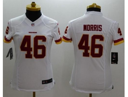 Women's Nike Washington Redskins #46 Alfred Morris White Stitched NFL Limited Jersey