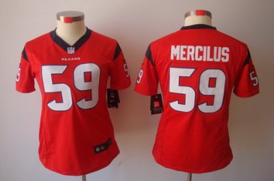 Women Nike NFL Houston Texans 59# Mercilus Orange Color[NIKE LIMITED Jersey]