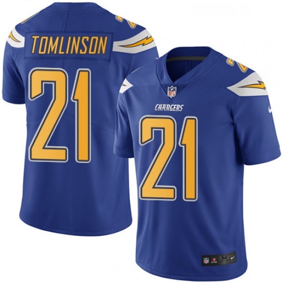 Youth Nike Los Angeles Chargers 21 LaDainian Tomlinson Limited Electric Blue Rush Vapor Untouchable 