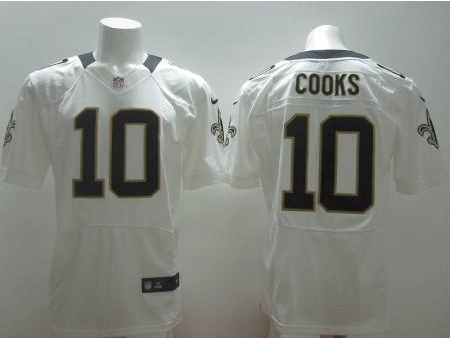 Nike New Orleans Saints 10 Brandin Cooks White Elite NFL Jersey