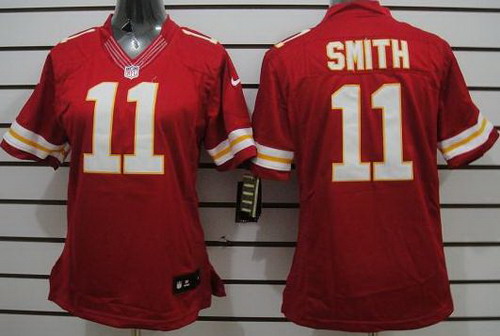 Women Nike Kansas City Chiefs #11 Alex Smith Red Limited NFL Jerseys