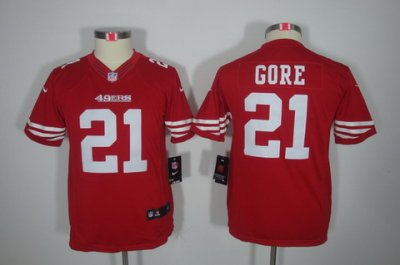 Youth Nike San Francisco 49ers 21# Gore Red Limited Jerseys