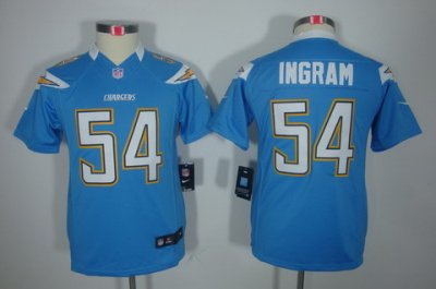 Youth Nike San Diego Chargers #54 Melvin Ingram Light Blue Color Limited Jerseys