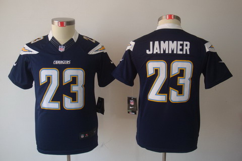 Youth Nike San Diego Chargers #23 Quentin Jammer Blue Limited Jerseys