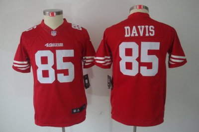 Youth Nike San Francisco 49ers #85 Vernon Davis Red Limited Jerseys