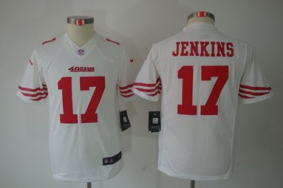 Youth Nike San Francisco 49ers #17 Jenkins White Limited Jerseys