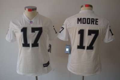 Women Nike Oakland Raiders #17 Denarius Moore White[Women Limited Jerseys]