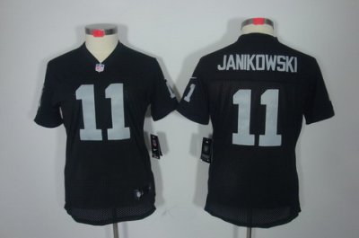 Women Nike Oakland Raiders #11 Sebastian Janikowski Black[Women Limited Jerseys]