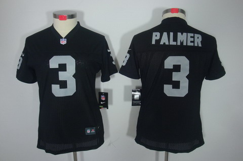 Women Nike Oakland Raiders 3# Palmer Black[Women Limited Jerseys]