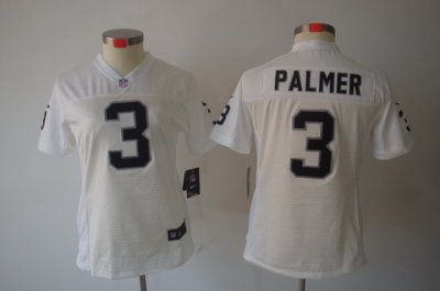 Women Nike Oakland Raiders 3# Palmer White[Women Limited Jerseys]