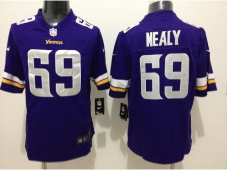 Nike Minnesota Vikings 69 Spencer Nealy Purple Game NFL Jersey