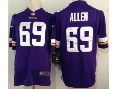 Nike Minnesota Vikings 69 Jared Allen Purple Game NFL Jersey