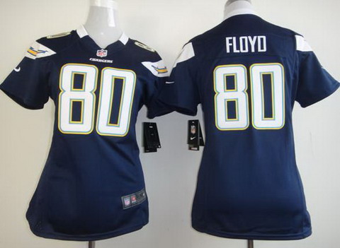 Women Nike San Diego Chargers 80 Floyd Dark Blue NFL Jerseys