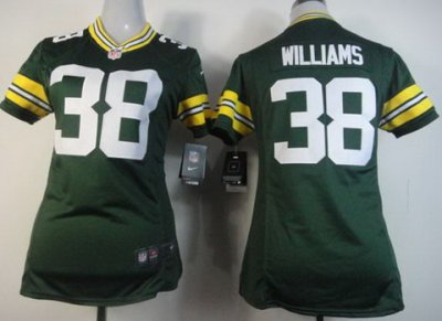 Women Nike Green Bay Packers 38 Tramon Williams Green NFL Jerseys