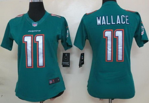 Women Nike Miami Dolphins 11 Mike Wallace Green Limited NFL Jerseys 2013 New Style