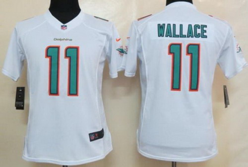 Women Nike Miami Dolphins 11 Mike Wallace White Limited NFL Jerseys 2013 New Style