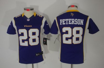 Nike Women Minnesota Vikings #28 Peterson Purple(Women Limited Jerseys)