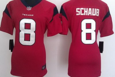 Women Nike Houston Texans 8 Matt Schaub Red Nike NFL Jerseys