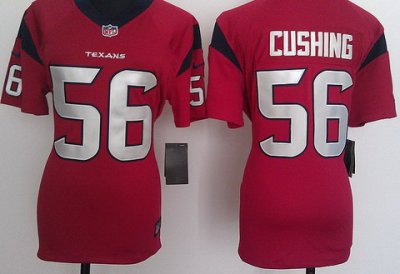 Women Nike Houston Texans 56 Brian Cushing Red Nike NFL Jerseys