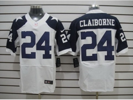 Nike Dallas Cowboys 24 Morris Claiborne white Elite Thankgivings NFL Jersey