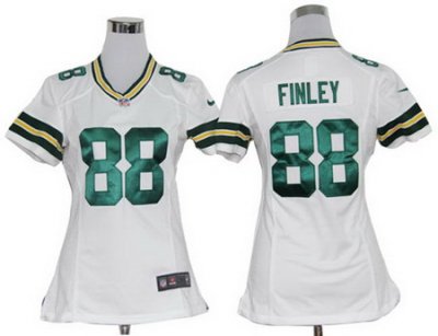 Women Nike Green Bay Packers 88# Jermichael Finley White Jerseys