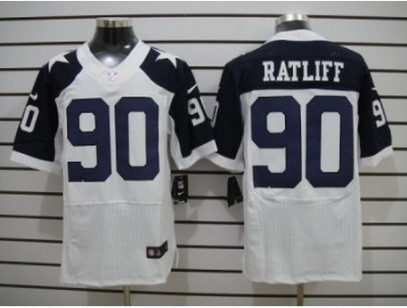 Nike Dallas Cowboys 90 Jay Ratliff White Elite Thankgivings NFL 