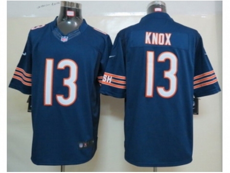 Nike Chicago Bears 13 Johnny Knox Blue Limited NFL Jersey