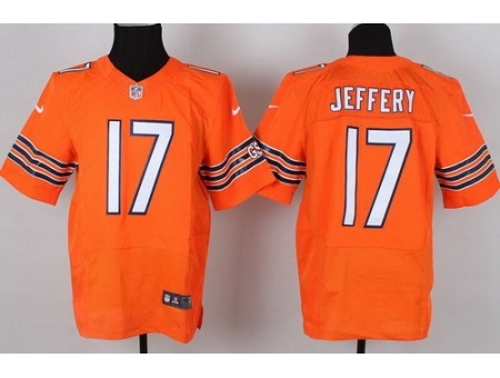 Nike Chicago Bears 17 Alshon Jeffery Orange Elite NFL Jersey