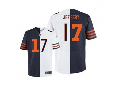 Nike Chicago Bears 17 Alshon Jeffery White-Blue Elite Elite split NFL Jersey