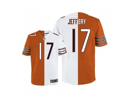 Nike Chicago Bears 17 Alshon Jeffery White-Orange Elite split NFL Jersey