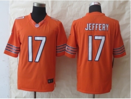 Nike Chicago Bears 17 Alshon Jeffery Orange Limited NFL Jersey